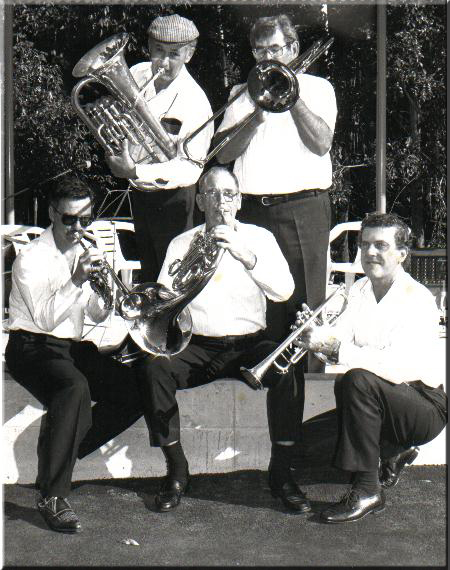 (from top left) Tarnished Brass, John Rotar, Bill Vitnel, Grant Rigby, Rex Hardingham, Ken Golden.